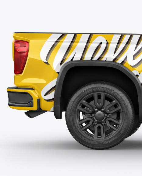 Pickup Truck Mockup - Side View