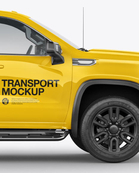 Pickup Truck Mockup - Side View