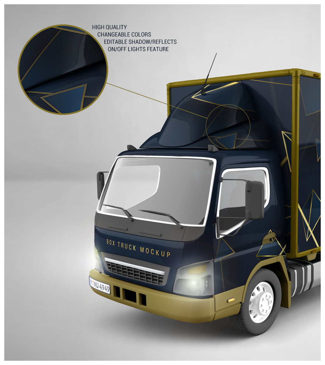 Download Box Truck Mockup in Vehicle Mockups on Yellow Images ...