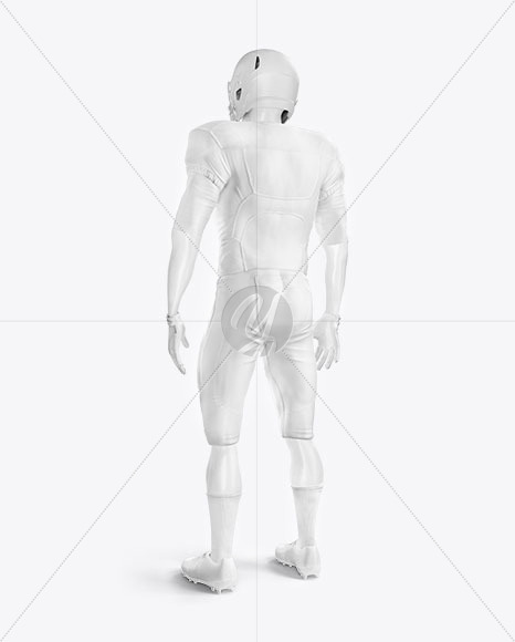 American Football Kit Mockup With Mannequin Half Side View In Apparel Mockups On Yellow Images Object Mockups