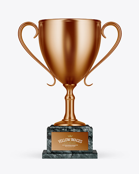 Winner Cup with Marble Stand Mockup PSD #2