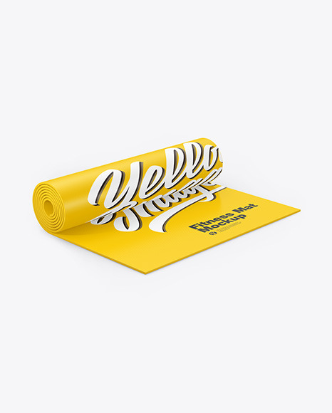 Fitness Mat Mockup In Stationery Mockups On Yellow Images Object Mockups