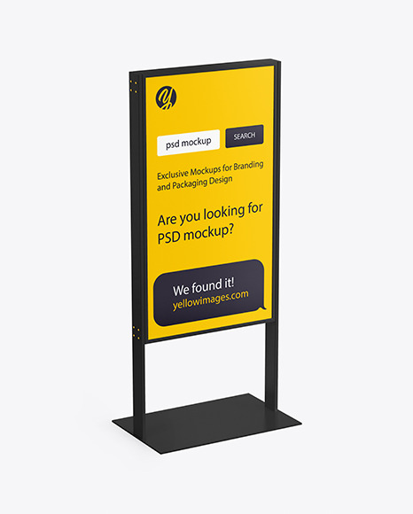 Download Stand Mockup In Outdoor Advertising Mockups On Yellow Images Object Mockups Yellowimages Mockups