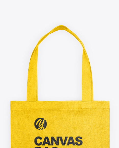 Canvas Bag Mockup In Apparel Mockups On Yellow Images Object Mockups