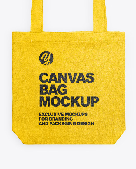 Download Canvas Bag Mockup In Apparel Mockups On Yellow Images Object Mockups PSD Mockup Templates