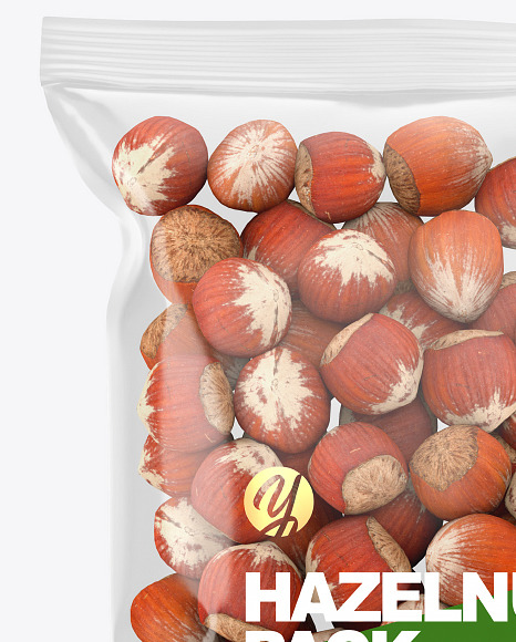 Мокап - Пакет лесных орехов 1 Hazelnut Pack Mockup