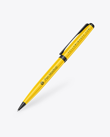 Glossy Pen Mockup PSD #2