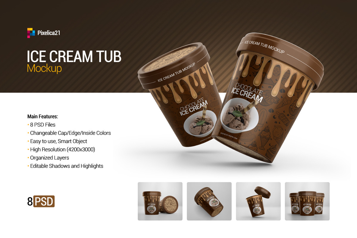 Download Ice Cream Box Mockup Free Yellowimages