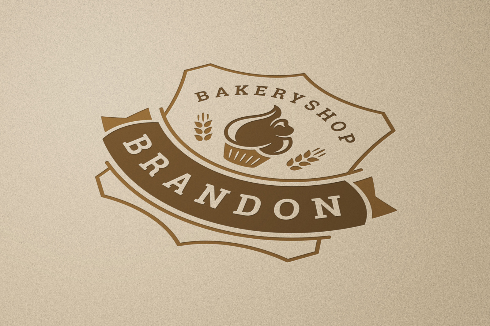 Download Bakery Logos And Badges In Logo Templates On Yellow Images Creative Store PSD Mockup Templates