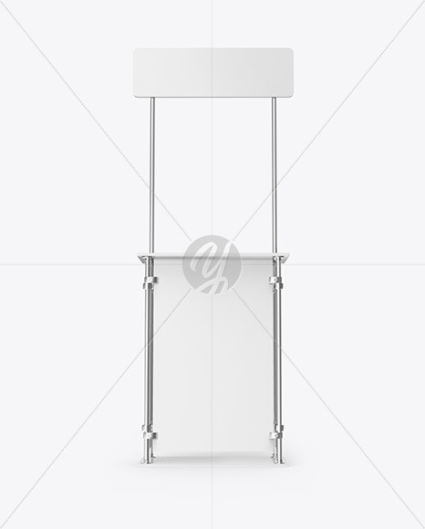 Download Metallic Promo Stand Mockup In Indoor Advertising Mockups On Yellow Images Object Mockups PSD Mockup Templates