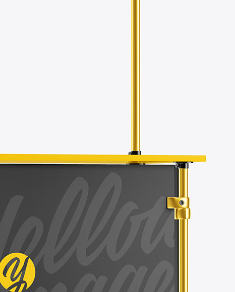 Metallic Promo Stand Mockup PSD #6