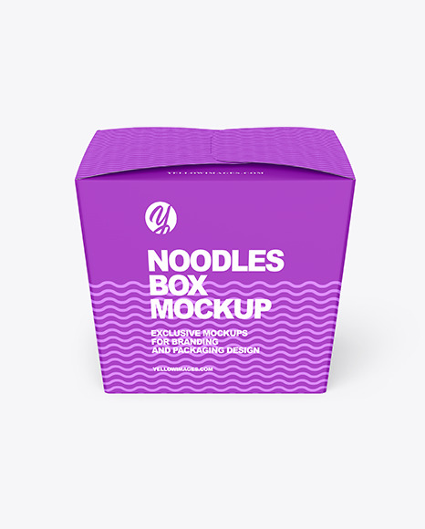 Download Matte Noodles Box Mockup Yellow Author PSD Mockup Templates