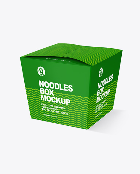 Download Glossy Noodles Box Mockup in Box Mockups on Yellow Images Object Mockups