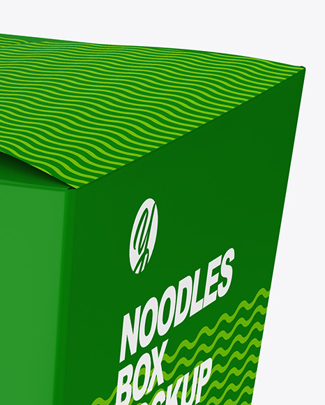 Download Glossy Noodles Box Mockup In Box Mockups On Yellow Images Object Mockups PSD Mockup Templates