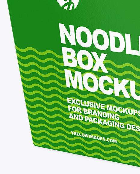 Download Glossy Noodles Box Mockup In Box Mockups On Yellow Images Object Mockups PSD Mockup Templates