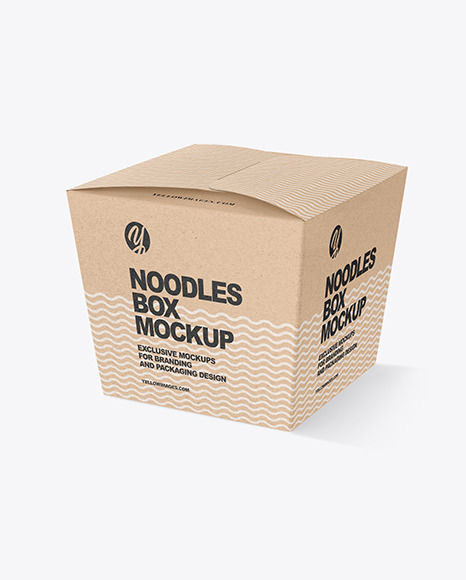 Download Matte Noodles Box Mockup Yellow Author PSD Mockup Templates