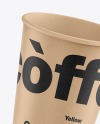 Kraft Coffee Cup Mockup