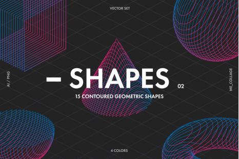 SHAPES 02 - 15 CONTOURED GEOMETRIC SHAPES