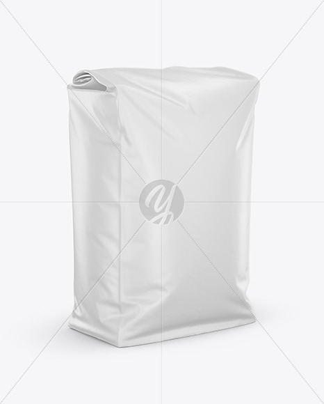 Download Glossy Food Bag Mockup Front View In Bag Sack Mockups On Yellow Images Object Mockups