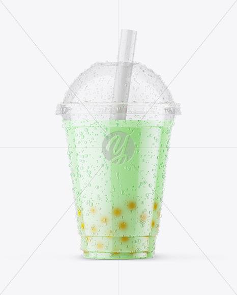 Download Iced Green Tea Cup Mockup In Cup Bowl Mockups On Yellow Images Object Mockups PSD Mockup Templates