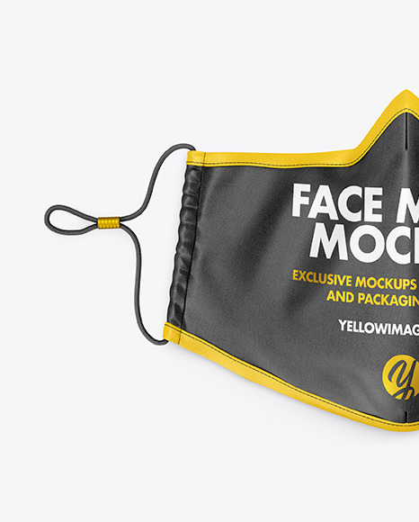 Download Free Face Mask Mockup In Apparel Mockups On Yellow Images Object Mockups PSD Mockups