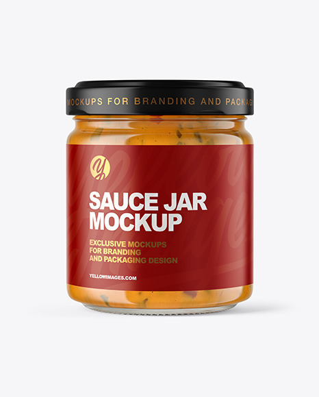 Download Clear Glass Jar With Chipotle Sauce Mockup In Jar Mockups On Yellow Images Object Mockups Yellowimages Mockups