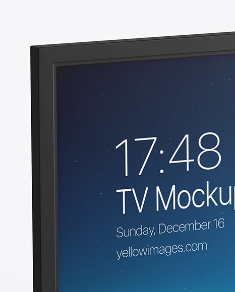 Download Tv Mockup In Device Mockups On Yellow Images Object Mockups PSD Mockup Templates