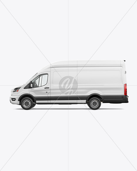 Download Hq Panel Van Mockup Left Side View In Vehicle Mockups On Yellow Images Object Mockups PSD Mockup Templates