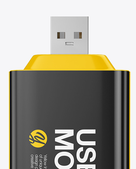 Download Usb Modem Mockup In Device Mockups On Yellow Images Object Mockups PSD Mockup Templates