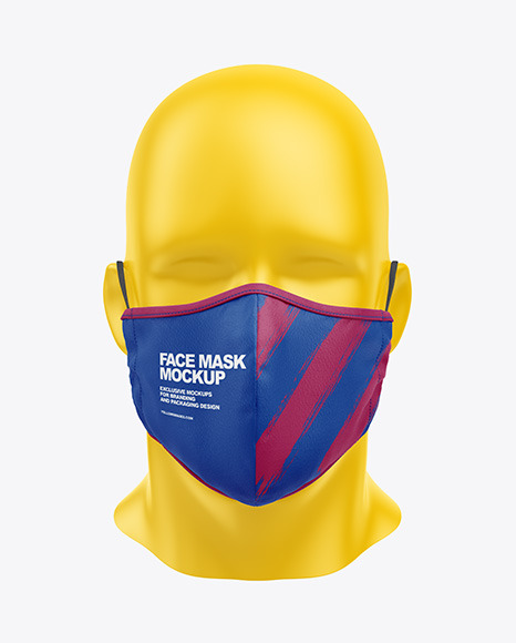 Download Face Mask Mockup in Apparel Mockups on Yellow Images ...