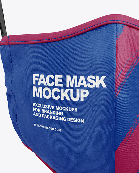 Download Face Mask Mockup In Apparel Mockups On Yellow Images Object Mockups PSD Mockup Templates