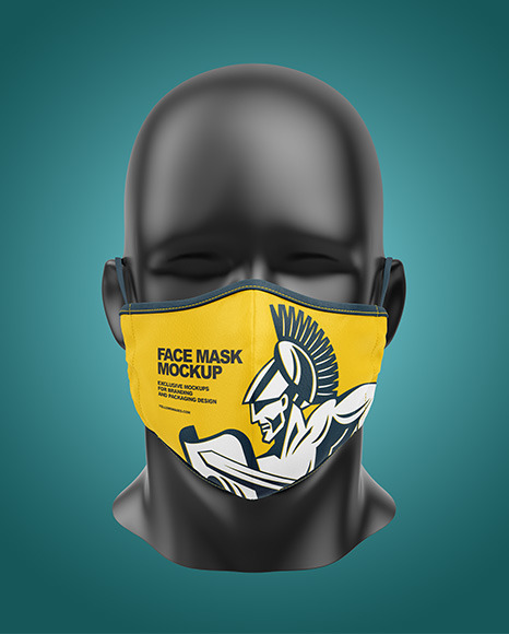 Face Mask Mockup In Apparel Mockups On Yellow Images Object Mockups