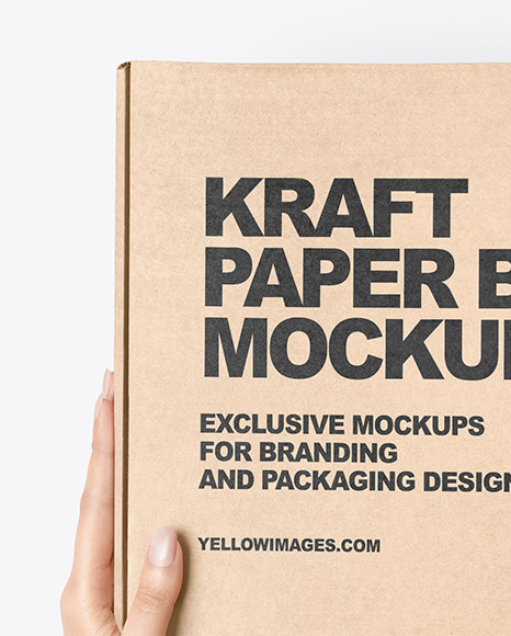 Download Kraft Paper Mailing Box Mockup In Box Mockups On Yellow Images Object Mockups