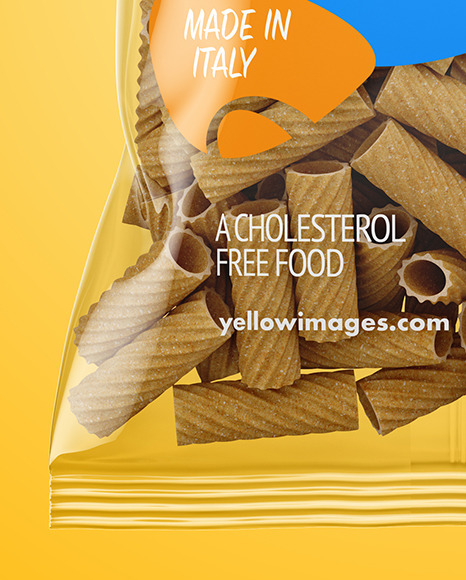 Download Whole Wheat Tortiglioni Pasta Bag Mockup In Bag Sack Mockups On Yellow Images Object Mockups Yellowimages Mockups