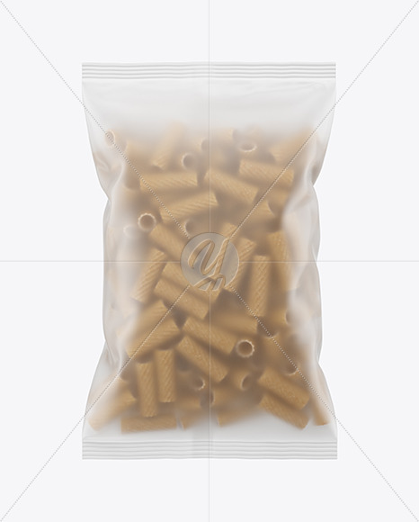 Download Whole Wheat Penne Pasta Frosted Bag Mockup In Bag Sack Mockups On Yellow Images Object Mockups