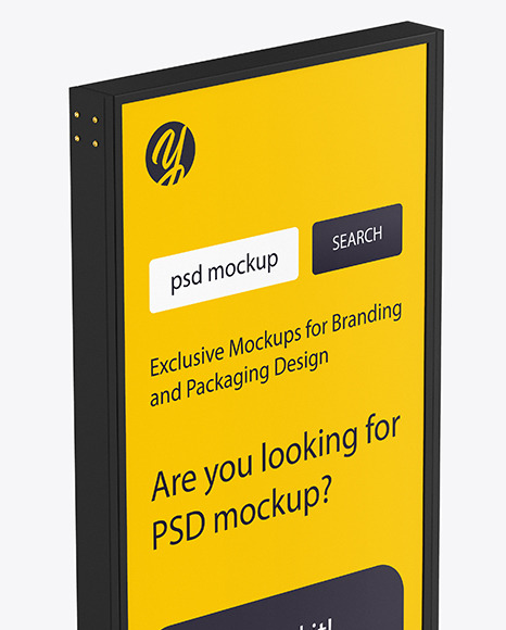 Stand Mockup In Outdoor Advertising Mockups On Yellow Images Object Mockups