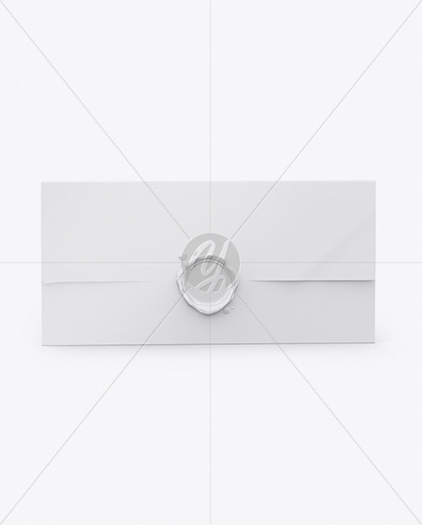 Paper Envelope With Seal Mockup In Stationery Mockups On Yellow Images Object Mockups