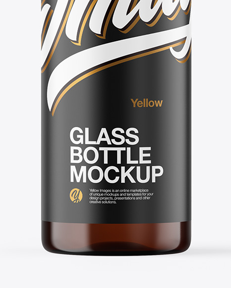 Download Amber Glass Roll On Deodorant Mockup In Bottle Mockups On Yellow Images Object Mockups