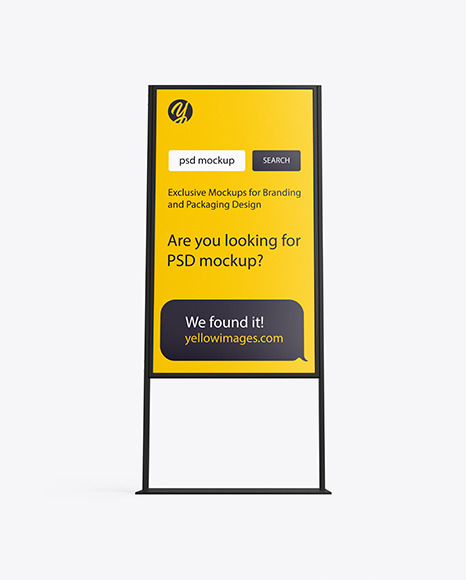 Stand Mockup In Outdoor Advertising Mockups On Yellow Images Object Mockups