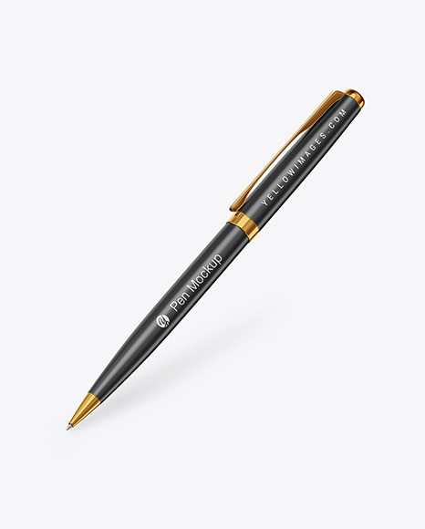 Matte Pen w  Metallic Finish Mockup PSD #1