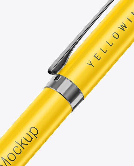 Matte Pen w  Metallic Finish Mockup PSD #7