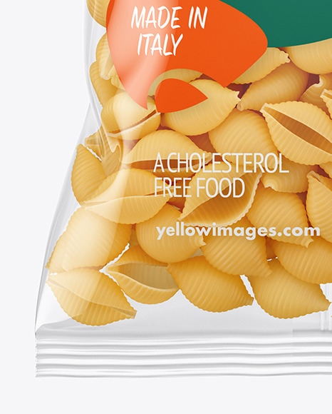 Download Plastic Bag With Conchiglie Pasta Mockup In Bag Sack Mockups On Yellow Images Object Mockups Yellowimages Mockups