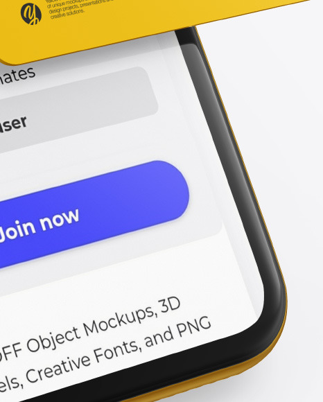 Download Apple Iphone 11 Pro W Credit Card Mockup In Device Mockups On Yellow Images Object Mockups PSD Mockup Templates