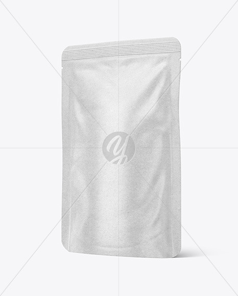 Download Kraft Paper Stand Up Pouch Mockup In Pouch Mockups On Yellow Images Object Mockups