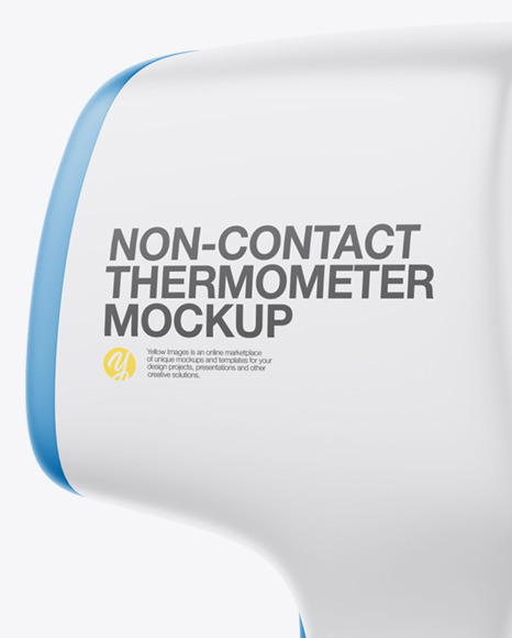 Download Non Contact Infrared Thermometer Mockup Half Side View In Object Mockups On Yellow Images Object Mockups