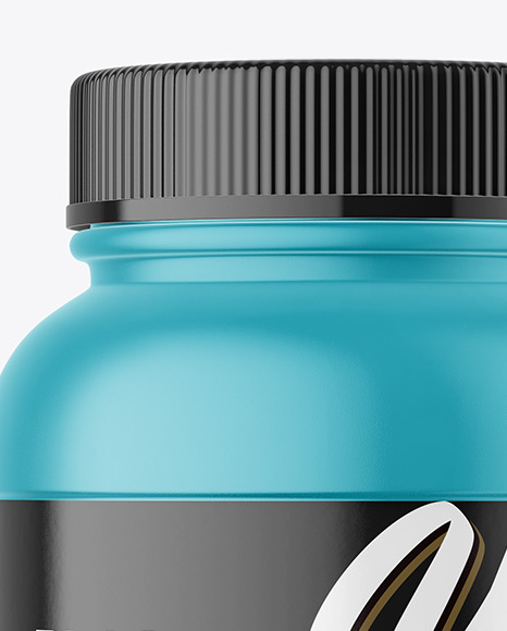 Matte Protein Jar Mockup PSD #2
