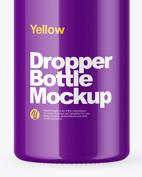 Glossy Dropper Bottle Mockup PSD #1