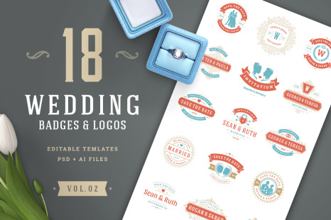 18 Wedding Logos and Badges