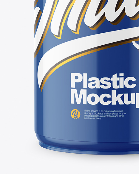 Glossy Plastic Jar Mockup PSD #3