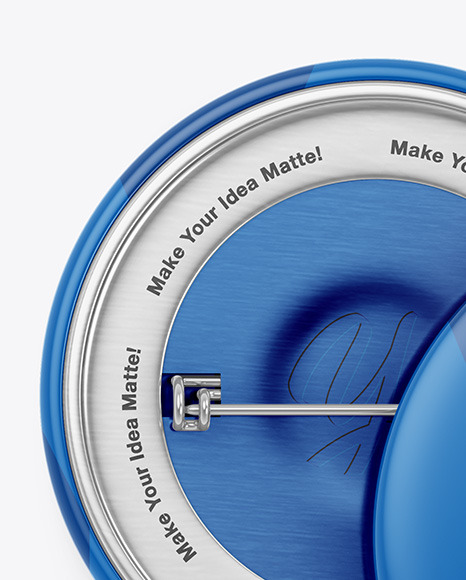 Two Glossy Button Pins Mockup PSD #1